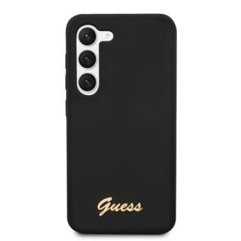 Guess Silicone Vintage Gold Samsung Galaxy S23+ szilikon tok, fekete kép