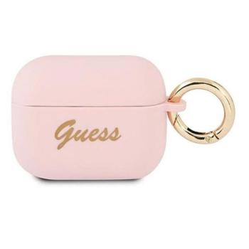 Guess Silicone Vintage Script Apple AirPods Pro tok, rózsaszín kép