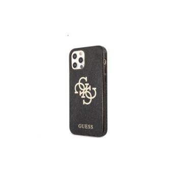 Guess TPU Big 4G Full Glitter Apple iPhone 12 Pro Max hátlap tok, fekete kép