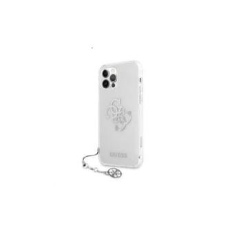 Guess TPU Big 4G Silver Logo Apple iPhone 12 Pro Max hátlap tok, átlátszó kép