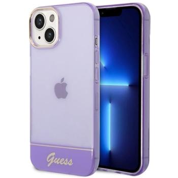 Guess Translucent Apple iPhone 14 Plus hátlap tok, lila kép