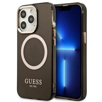 Guess Translucent MagSafe Apple iPhone 13 Pro hátlap tok, fekete kép