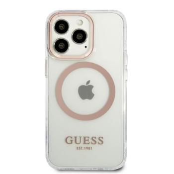 Guess Transparent MagSafe Apple iPhone 13 Pro Max hátlap tok, arany kép