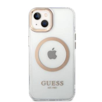 Guess Transparent MagSafe Apple iPhone 14 hátlap tok, arany kép
