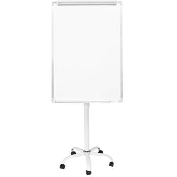Gurulós mágneses flipchart tábla, műanyag, 70 x 100 cm, fehér kép