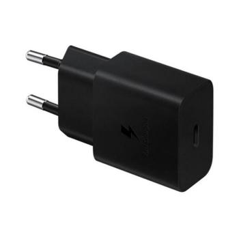 Hálózati töltő adapter, 15W, USB Type-C aljzat, PD, gyorstöltés, Samsung, fekete, gyári kép
