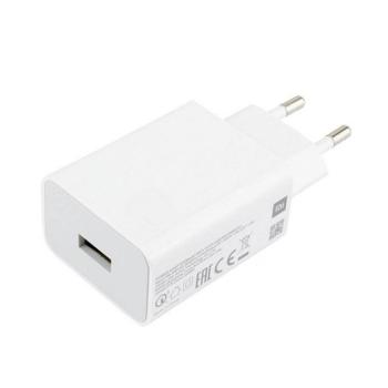 Hálózati töltő adapter, 18W, USB aljzat, USB Type-C kábellel, gyorstöltés, QC 4.0, Xiaomi, fehér, gyári kép