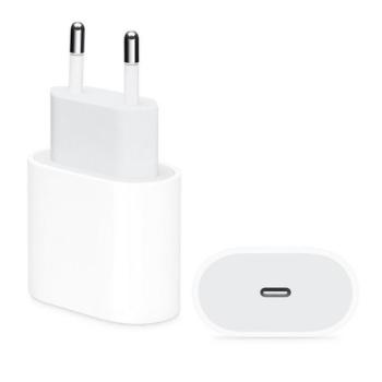 Hálózati töltő adapter, 20W, USB Type-C aljzat, gyorstöltés, PD, MHJE3ZM/A utódja, Apple, fehér, gyári kép