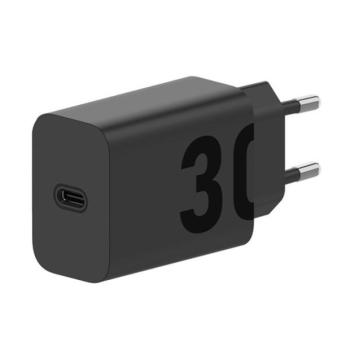 Hálózati töltő adapter, 30W, USB Type-C aljzat, PD, gyorstöltés, Motorola, fekete, gyári kép