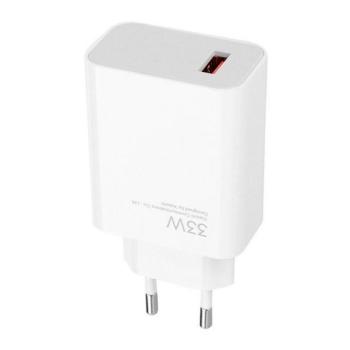 Hálózati töltő adapter, 33W, USB aljzat, gyorstöltés, PD, Xiaomi, fehér, gyári kép