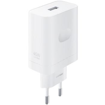 Hálózati töltő adapter, 45W, USB aljzat, gyorstöltés, Realme SuperVooc, fehér, gyári kép