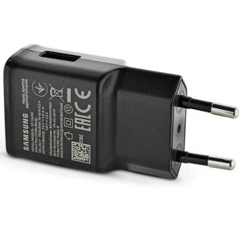 Hálózati töltő adapter, 5V / 2000mA, USB aljzat, gyorstöltés, Samsung, fekete, gyári kép