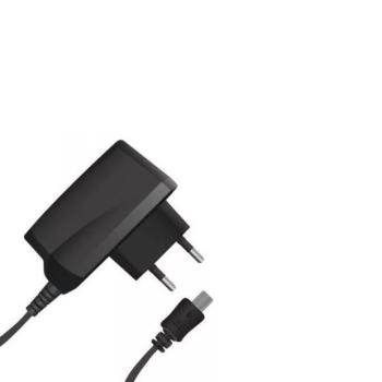 Hálózati töltő, Mini USB, 1000 mAh, Ghoo, fekete kép