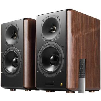 Hangszóró szett, 2.0, 2 x 65W, Bluetooth, RCA, Optikai kimenet, Koaxiális csatlakozó, Line in, Edifier S2000MKIII, barna kép