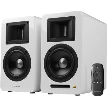 Hangszóró szett, 2.0, Aktív, 2 x 50W, Bluetooth, Optikai kimenet, USB aljzat, 3.5mm, Edifier Airpulse A100, fehér kép