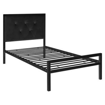 Hanna fém ágykeret ajándék ágyráccsal, 90 x 200 cm, fekete kép