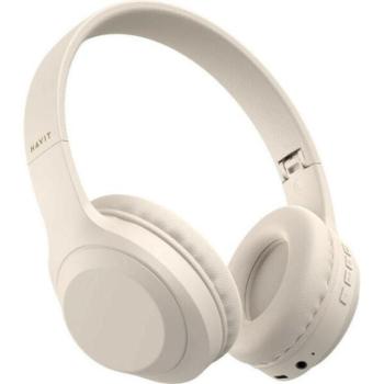 Havit H628BT bluetooth fülhallgató, bézs kép