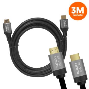 HDMI-HDMI kábel (v2.1 | 8K | 3 m) - fekete kép