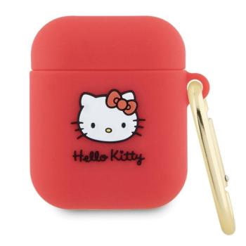 Hello Kitty HKA23DKHSF Airpods 1/2 tok fukszia Szilikon 3D Kitty fej 3D Kitty fej kép