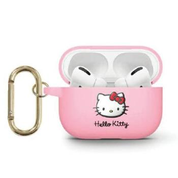 Hello Kitty HKA33DKHSP Airpods 3 tok rózsaszín szilikon 3D Kitty Head 3D Kitty fej kép