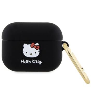 Hello Kitty HKAP3DKHSK Airpods Pro tok fekete Szilikon 3D Kitty Head 3D Kitty fej kép