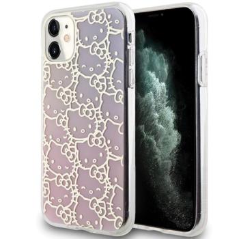 Hello Kitty HKHCN61HCHPEP iPhone 11 6.1&quot; rózsaszín keménytok IML Gradient Electrop Crowded Kitty Head IML Gradient Electrop Crowded Kitty Head (rózsaszín) kép