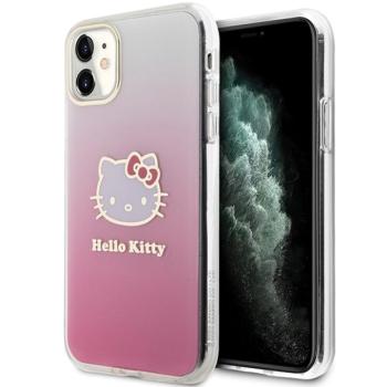 Hello Kitty HKHCN61HDGKEP iPhone 11 6.1&quot; rózsaszín keménytok IML Gradient Electrop Kitty fej IML Gradient Electrop Kitty fej kép