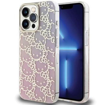 Hello Kitty HKHCP14XHCHPEP iPhone 14 Pro Max 6.7&quot; rózsaszín keménytok IML Gradient Electrop Crowded Kitty Head IML Gradient Electrop Crowded Kitty Head kép