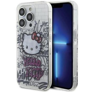 Hello Kitty HKHCP14XHDGPHT iPhone 14 Pro Max 6.7&quot; fehér keménytok IML Kitty On Bricks Graffiti IML Kitty On Bricks Graffiti kép