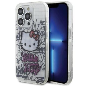 Hello Kitty HKHCP15LHDGPHT iPhone 15 Pro 6.1&quot; fehér keménytok IML Kitty On Bricks Graffiti IML Kitty On Bricks Graffiti kép