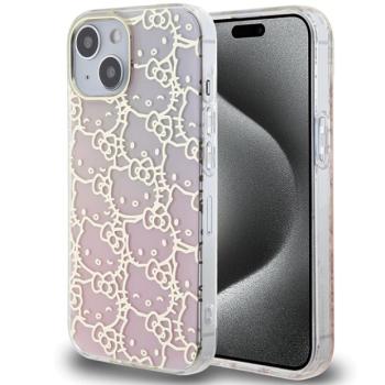 Hello Kitty HKHCP15SHCHPEP iPhone 15 6.1&quot; rózsaszín keménytok IML Gradient Electrop Crowded Kitty Head kép