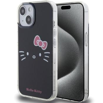 Hello Kitty HKHCP15SHKHLK iPhone 15 6.1&quot; fekete keménytok IML Kitty Face IML Kitty Face kép