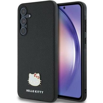 Hello Kitty HKHCSA55PGHDLMK Metal Logo Kitty Head keménytok Samsung Galaxy A55 - fekete kép