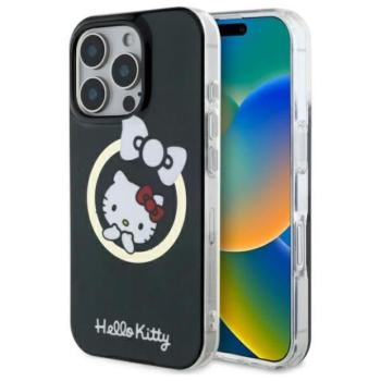 Hello Kitty HKHMP16LHFLBK IML Fun bow Magsafe keménytok iPhone 16 Pro - fekete kép