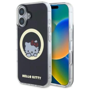 Hello Kitty HKHMP16SHSWKK IML Sweet Kitty Magsafe keménytok iPhone 16 - fekete kép