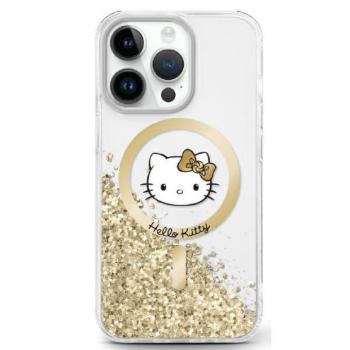 Hello Kitty HKHMP16SLGDIH Liquid Glitter Fever MagSafe-kompatibilis keménytok iPhone 16 - fehér kép