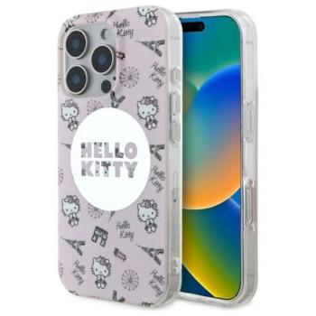 Hello Kitty HKHMP16XHAOPP IML All Over Paris Magsafe keménytok iPhone 16 Pro Max - rózsaszín kép
