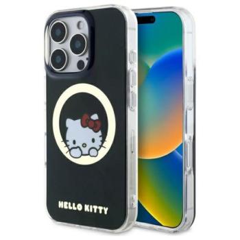 Hello Kitty HKHMP16XHSWKK IML Sweet Kitty Magsafe keménytok iPhone 16 Pro Max - fekete kép