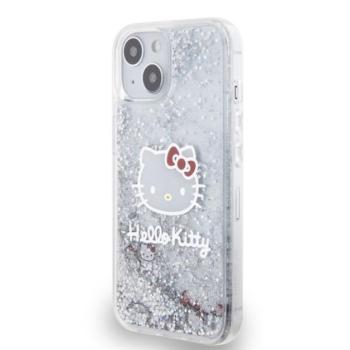 Hello Kitty Liquid Glitter Electroplating Head Logo Apple iPhone 12/12 Pro hátlap tok, átlátszó kép