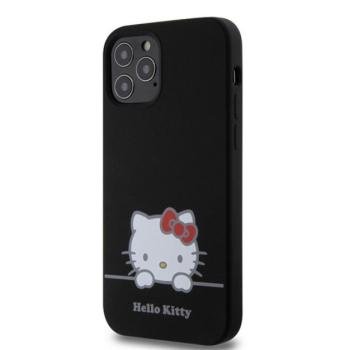 Hello Kitty Liquid Silicone Daydreaming Logo Apple iPhone 12/12 Pro hátlap tok, fekete kép