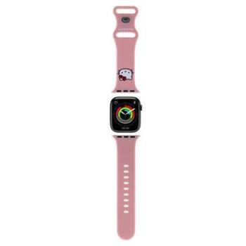 Hello Kitty Liquid Silicone Kitty Head Logo Apple watch szíj, 38/40mm, rózsaszín kép