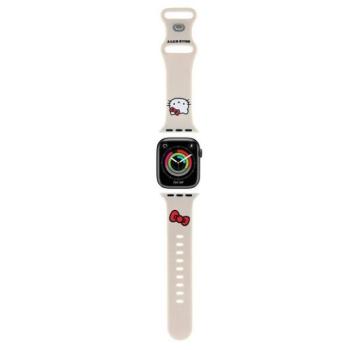 Hello Kitty óraszíj HKAWMSCHBLE Apple Watch 38/40/41mm bézs szíj Szilikon Kitty Head kép