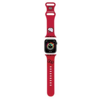 Hello Kitty óraszíj HKAWMSCHBLR Apple Watch 38/40/41mm piros szíj Szilikon Kitty Head szilikon kép