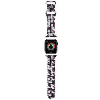 Hello Kitty óraszíj HKAWMSDIESK Apple Watch 38/40/41mm fekete szíj szilikon fejek és csíkok kép