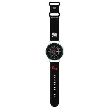 Hello Kitty óraszíj univerzális HKUWLSCHBLK Szilikon Kitty fej fekete 22mm kép