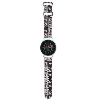 Hello Kitty óraszíj univerzális HKUWLSDIESK Szilikon fejek és csíkok fekete pánt 22mm kép