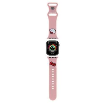Hello Kitty szíj HKAWLSCHBLP Apple Watch 42/44/45/49mm pink szíj Szilikon Kitty Head szilikon kép