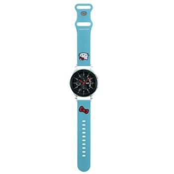 Hello Kitty szíj univerzális HKUWLSCHBLB Szilikon Kitty Head kék 22mm kép