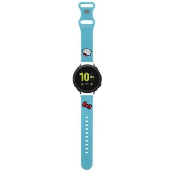 Hello Kitty szíj univerzális HKUWMSCHBLB Szilikon Kitty Head kék 20mm kép
