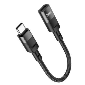 HOCO adapter kábel (lightning aljzat - Type-C, 10cm) FEKETE kép